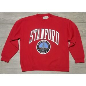VTG 90s Galt Sand Stanford University Crewneck Sweatshirt Red Mens Large